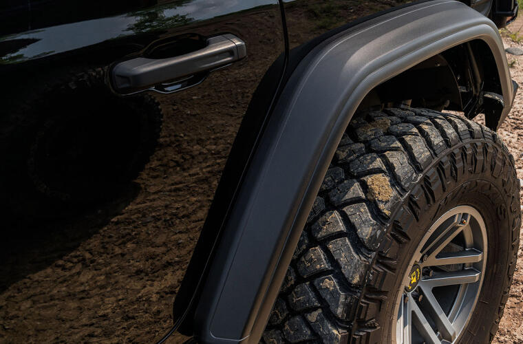 Product of Bushwacker 11950-07 Non-Exposed Fasteners Black Fender Flare - Set Of 4 