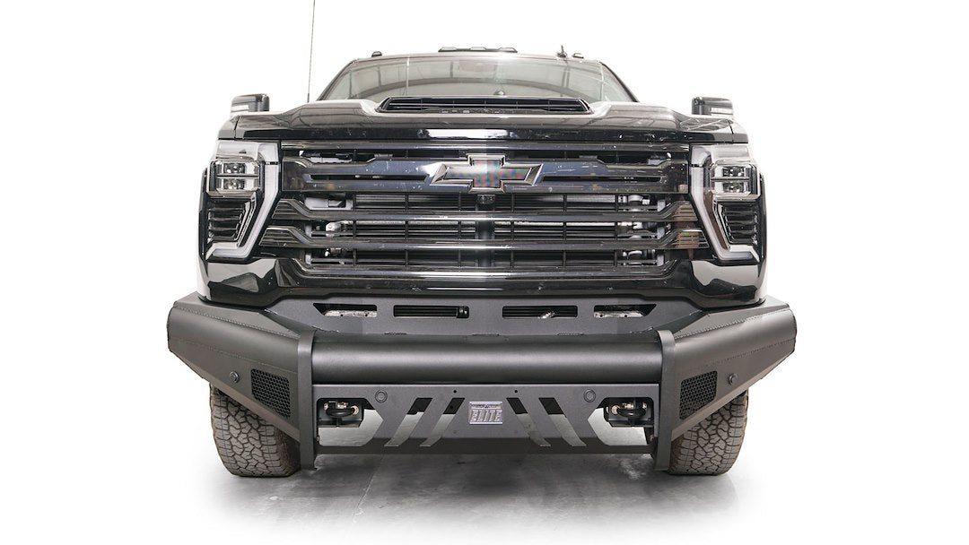 Product of Fab Fours CH24-Q6161-1 Black Steel Elite Steel Matte Powder Coated Bumper 