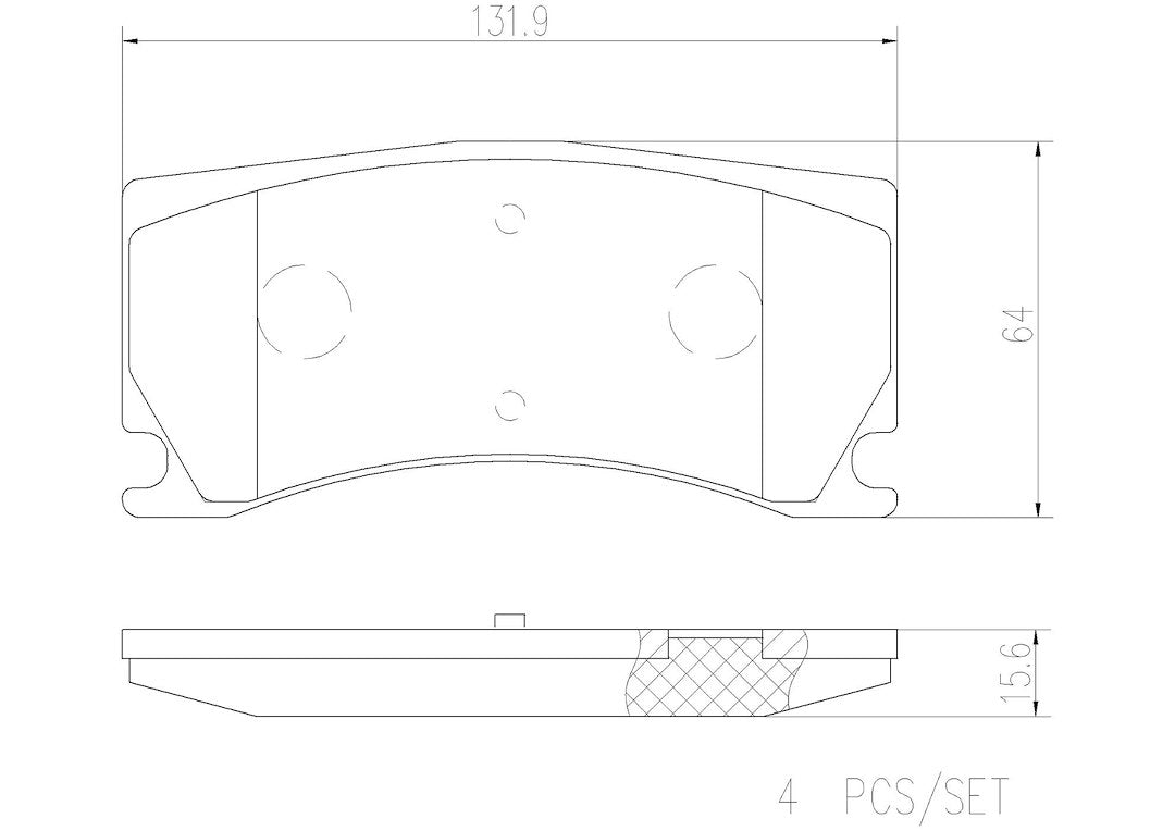 Product of Brembo P36024N Brake Pad - Set Of 4 