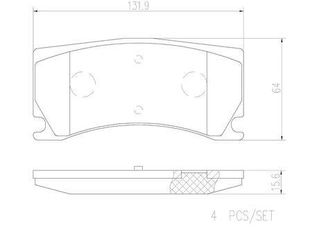 Product of Brembo P36024N Brake Pad - Set Of 4 