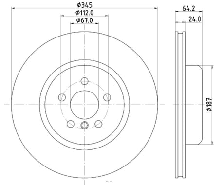 Product of Hella 355133031 Pagid  Brake Rotor 