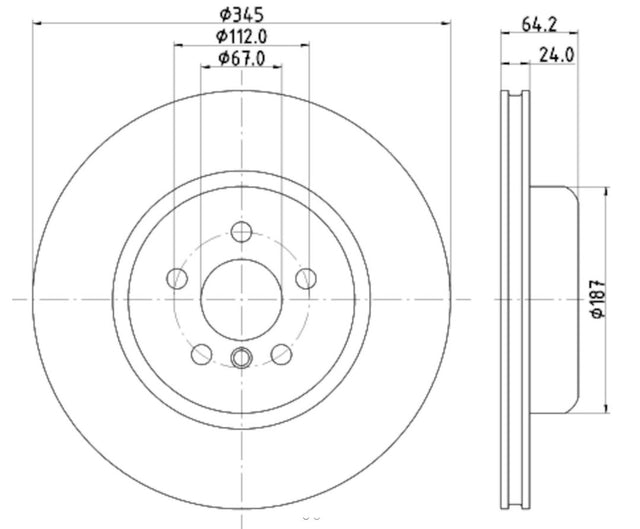 Product of Hella 355133031 Pagid  Brake Rotor 