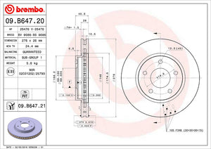Product of Brembo 09B64721C02 Vented 1 Piece Brake Rotor 
