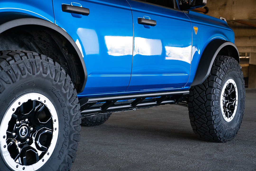Product of DV8 Offroad SRBR-01 Black Steel Round Rocker Panel Guard 