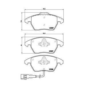 Product of Brembo P85075 Brake Pad - Set Of 4 