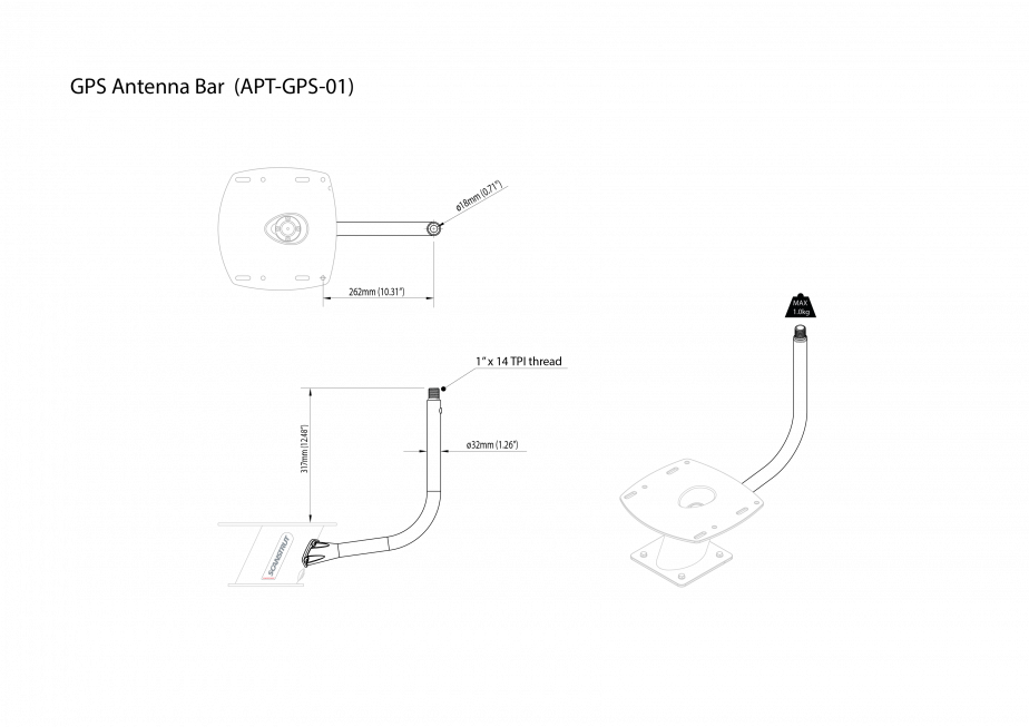 Scanstrut Apt-Gps-01 Marine Modular Mount||||87||scaaptgps01||1918580
