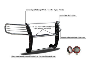 Product of Black Horse Offroad 17H151402MSS-PLFR Grille Guard  
