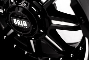 Product of Grid Wheels 18x9 Gloss Black With Natural Accents Wheel - 6x5.31 Bolt Pattern 