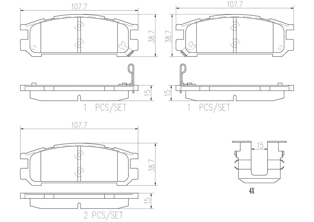 Product of Brembo P78005N Brake Pad - Set Of 4 