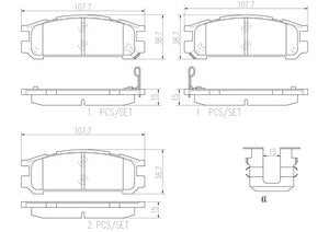 Product of Brembo P78005N Brake Pad - Set Of 4 