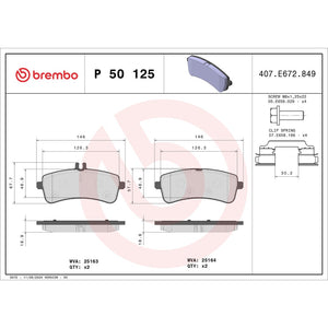 Brembo P50125 Brake Pad||p50125_Drw.Jpg||87||brmp50125||1754627