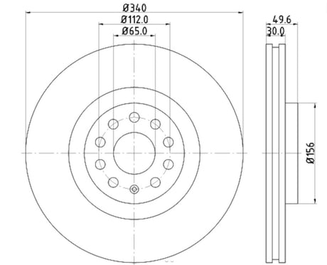Product of Hella 355129241 Pagid  Brake Rotor 