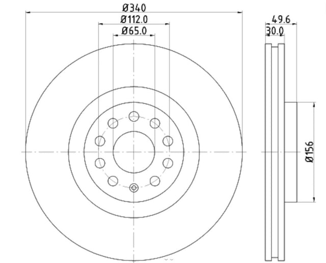 Product of Hella 355129241 Pagid  Brake Rotor 
