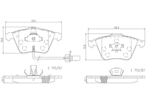 Product of Brembo P85084N Brake Pad - Set Of 4 