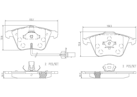 Product of Brembo P85084N Brake Pad - Set Of 4 