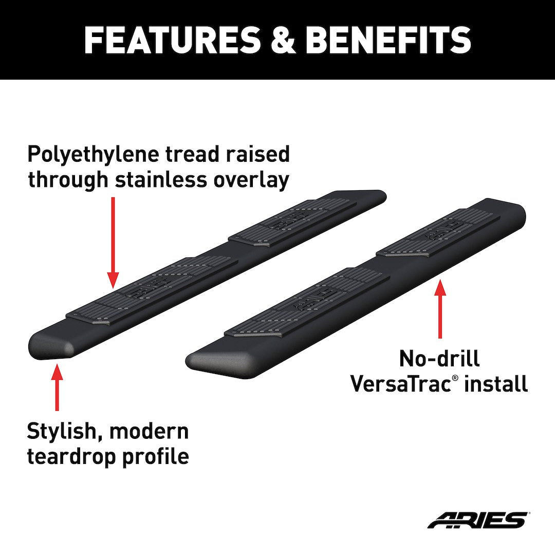 Product of Aries 2057975 Black Powder Coated Running Board 