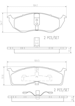 Product of Brembo P11038N Brake Pad - Set Of 4 