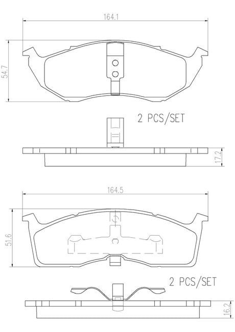 Product of Brembo P11038N Brake Pad - Set Of 4 