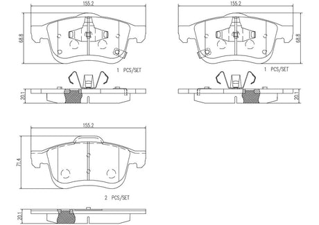 Product of Brembo P23167N Brake Pad - Set Of 4 