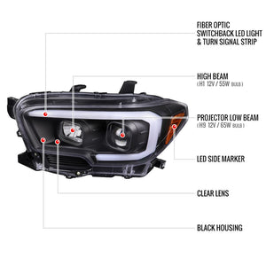 Spec-D Tuning 2lhp-Tac16jm-Tm Headlight Assembly||||92||sdtptac16jmtm||1919052