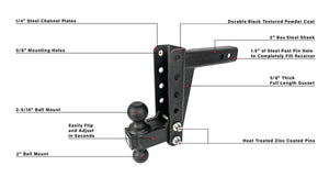 Product of Bulletproof Hitches MD206 Receiver Trailer Hitch Ball Mount 