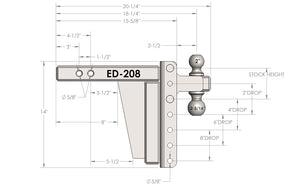 Bulletproof Hitches Ed208 Trailer Hitch Ball Mount||ed208 (2).Jpg||91||bphed208||1436131