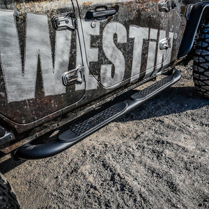 Product of Westin Automotive 21-4065 Platinum Nerf Bar With Surface Steps 