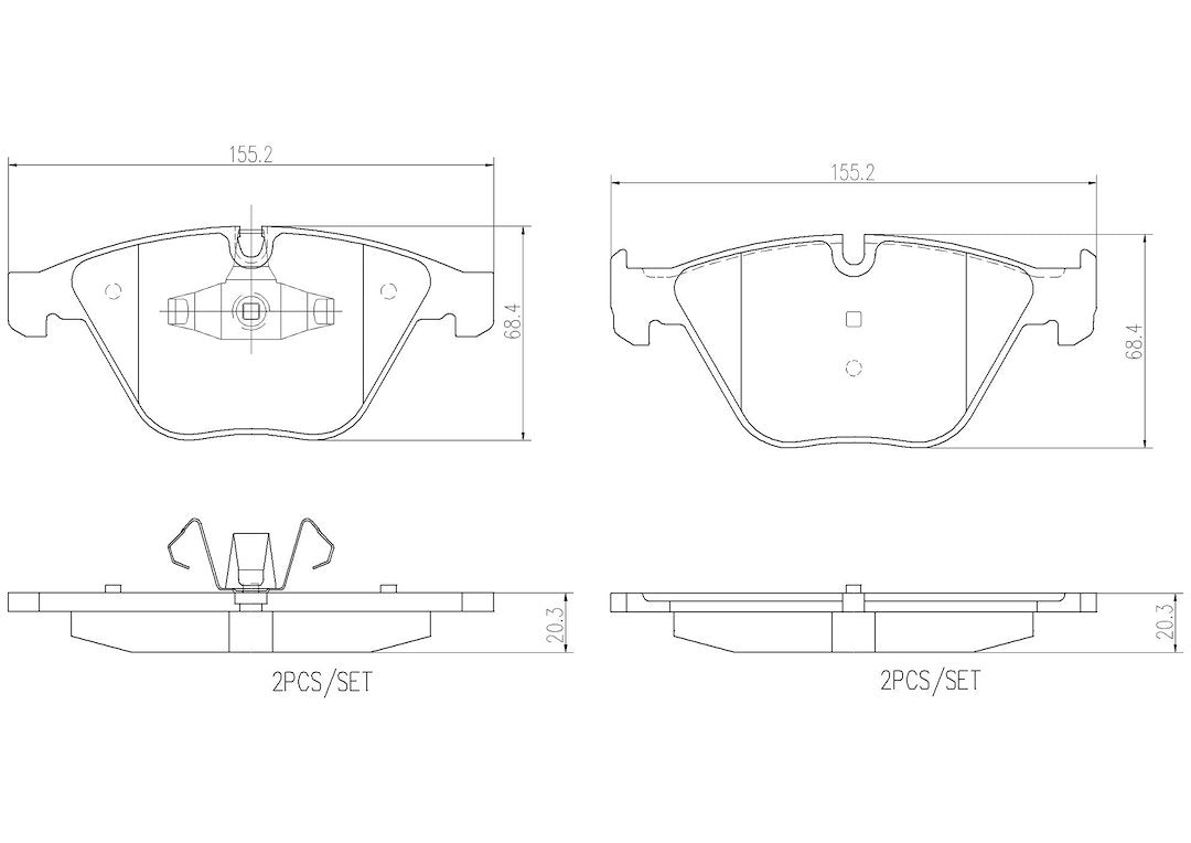 Product of Brembo P06055N Brake Pad - Set Of 4 