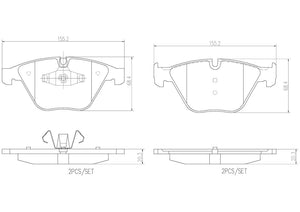 Product of Brembo P06055N Brake Pad - Set Of 4 