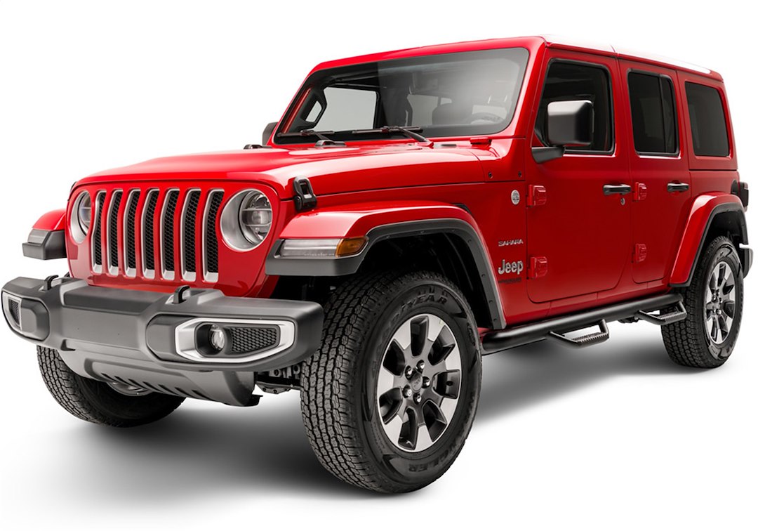 Product of N-Fab J1866 W2W Series Nerf Bar With Drop Down Steps 