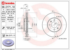 Product of Brembo 09C17111C02 Vented 1 Piece Brake Rotor 