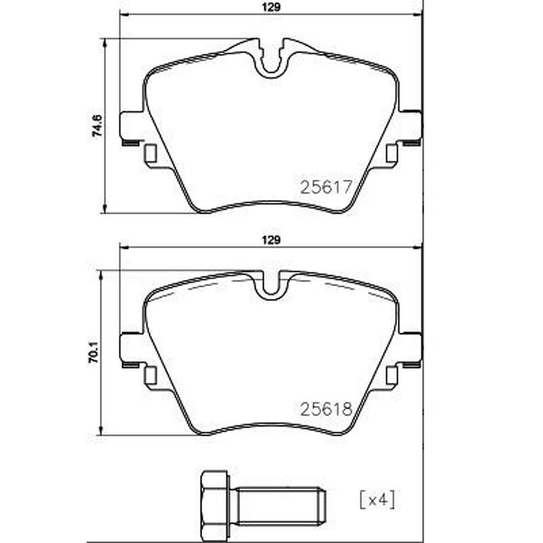 Product of Brembo P06093 Brake Pad - Set Of 4 
