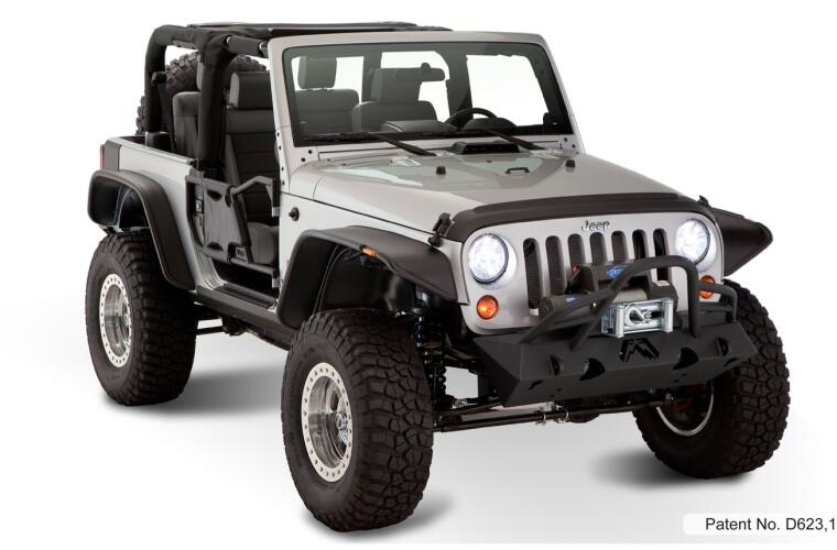 Product of Bushwacker 10919-07 Non-Exposed Fasteners Black Fender Flare - Set Of 4 
