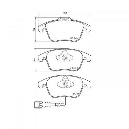 Product of Hella 355014031 Brake Pad - 