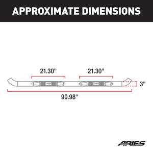 Product of Aries 203043-2 Nerf Bar With Surface Steps 