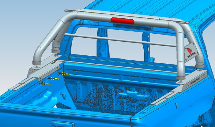 Product of Black Horse Offroad RB006BK Tubular Powder Coated Steel Truck Bed Bar 