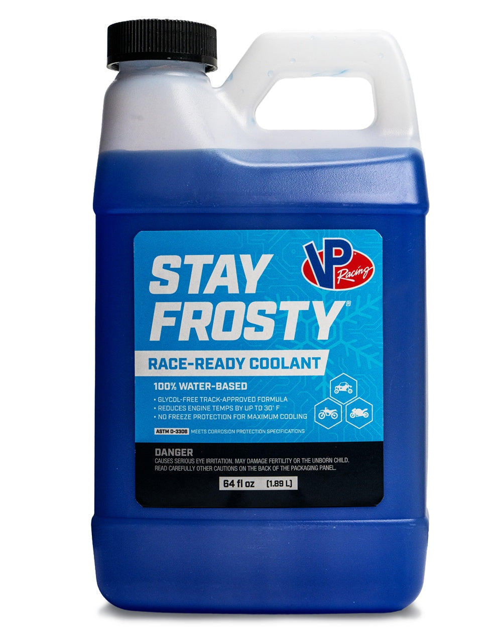 Vp Racing 2301 Engine Coolant||pn2301_Stayfrosty_Raceready_64oz_Front.Jpg||85||v452301||1837775