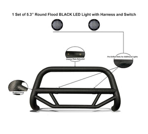 Product of Black Horse Offroad MBT-MF512-PLFB Bull Bar  with skid plate 