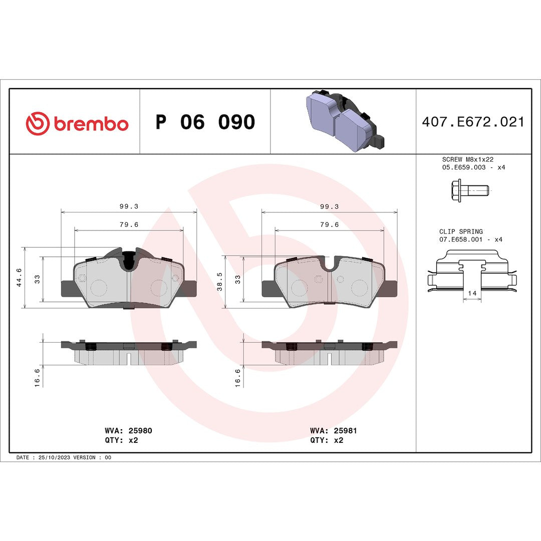 Brembo P06090 Brake Pad||p06090_Drw.Jpg||89||brmp06090||1752517