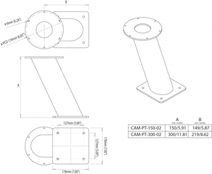 Product of Scanstrut Cam-Pt-150-02 Surveillance System Camera Mount