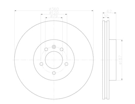 Product of Hella 355122922  Brake Rotor 