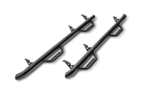 Product of N-Fab G1583CC-TX Black Matte Textured Powder Coated Round Nerf Bar - Truck Wheel To Wheel 