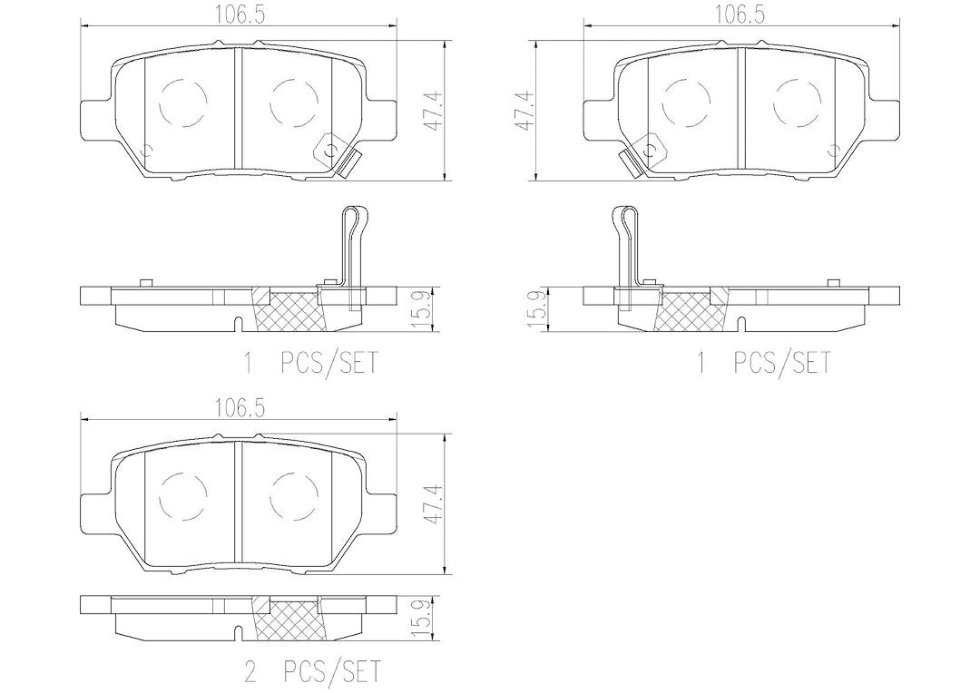 Product of Brembo P28078N Brake Pad - Set Of 4 