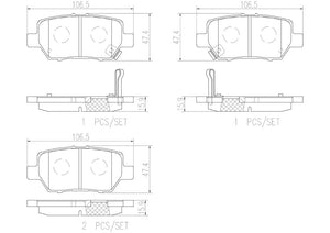 Product of Brembo P28078N Brake Pad - Set Of 4 