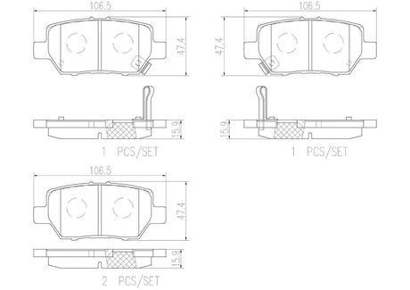 Product of Brembo P28078N Brake Pad - Set Of 4 