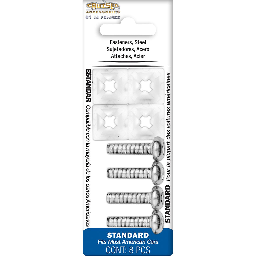 Cruiser 80230 License Plate Mounting Hardware||80230_P01-Fasteners_Standard-Steel-Inpack.Jpg||86||c3480230||852686