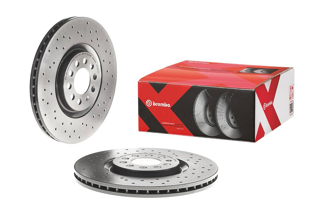 Product of Brembo 0978801XC02 Xtra Vented Cross Drilled 1 Piece Brake Rotor 