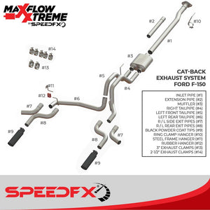 Product of SpeedFX 50301 MaxFlow Xtreme Cat Back System Single Exhaust System Kit 