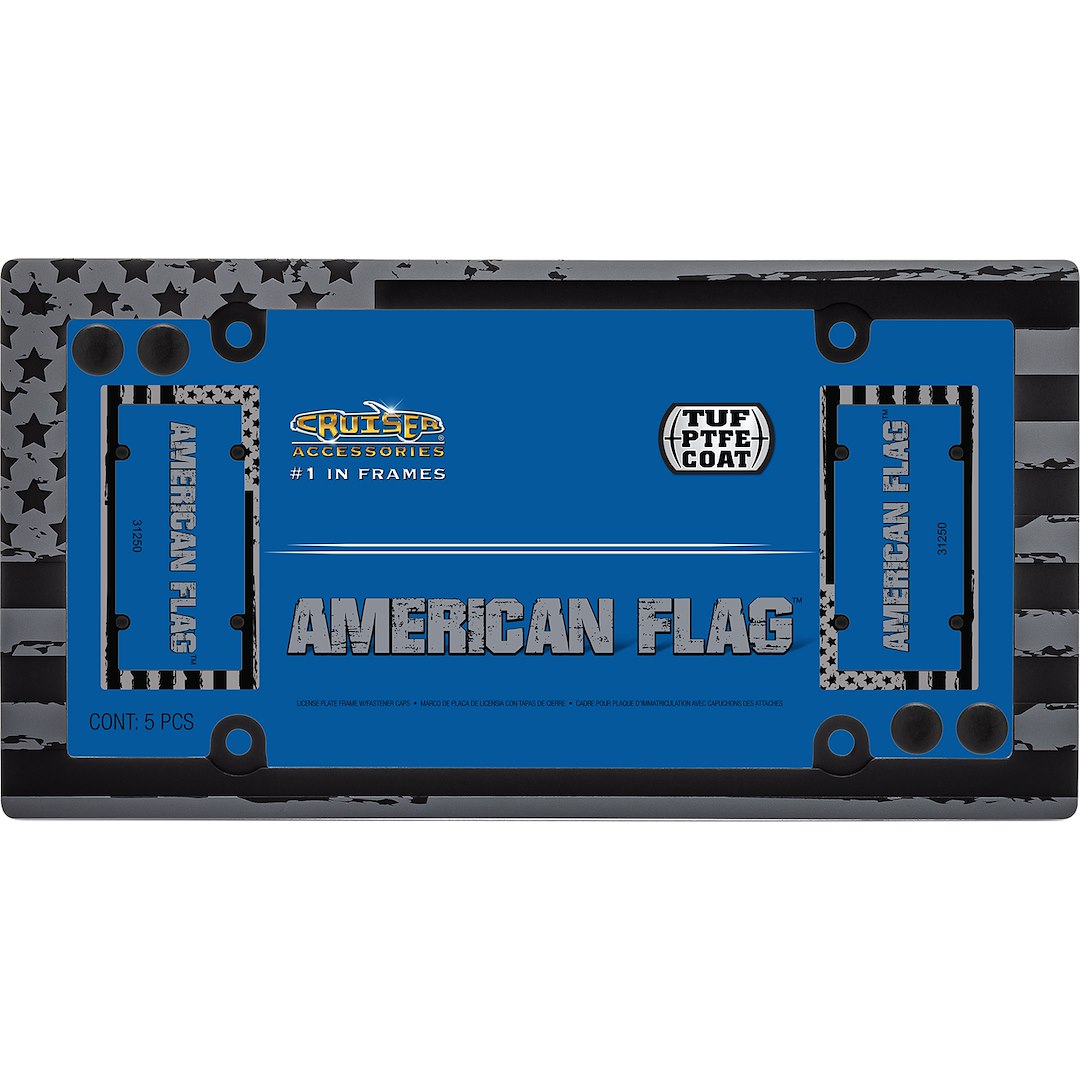 Cruiser 31250 License Plate Frame||31250_P03-American-Flag_Matte_Black-Inpack.Jpg||88||c3431250||1020724
