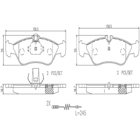 Product of Brembo P50089N Brake Pad - Set Of 4 